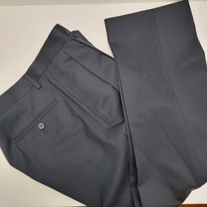 Michael Kors Mens Midnight Blue Pleated Front Dress Pants 34Wx32L